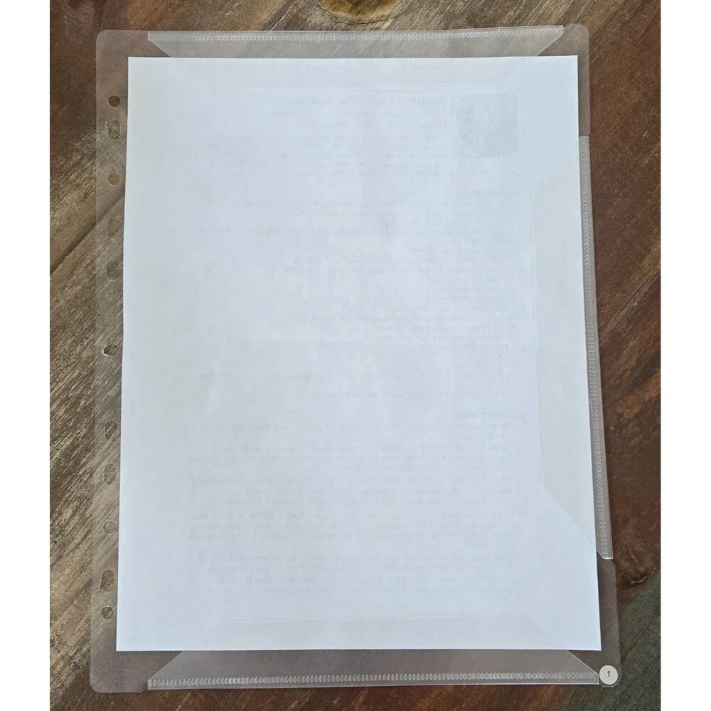 20 Pack Open Sheet Protectors 11 Hole No Glare for 3 Ring Binder A4 Letter